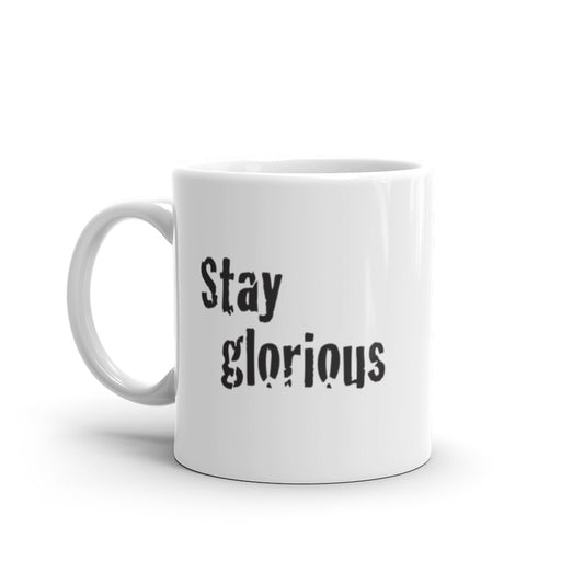 Weiße, glänzende Tasse Totenkopf